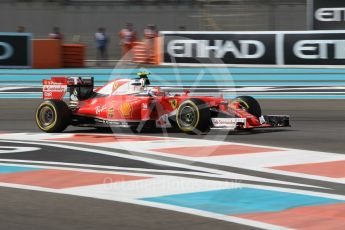 World © Octane Photographic Ltd. Scuderia Ferrari SF16-H – Kimi Raikkonen. Friday 25th November 2016, F1 Abu Dhabi GP - Practice 1, Yas Marina circuit, Abu Dhabi. Digital Ref :