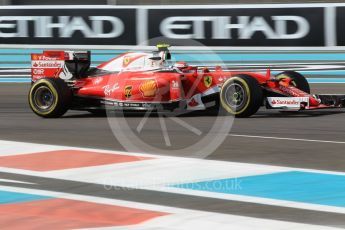 World © Octane Photographic Ltd. Scuderia Ferrari SF16-H – Kimi Raikkonen. Friday 25th November 2016, F1 Abu Dhabi GP - Practice 1, Yas Marina circuit, Abu Dhabi. Digital Ref :