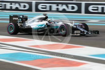 World © Octane Photographic Ltd. Mercedes AMG Petronas W07 Hybrid – Lewis Hamilton. Friday 25th November 2016, F1 Abu Dhabi GP - Practice 1. Yas Marina circuit, Abu Dhabi. Digital Ref :