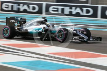 World © Octane Photographic Ltd. Mercedes AMG Petronas W07 Hybrid – Lewis Hamilton. Friday 25th November 2016, F1 Abu Dhabi GP - Practice 1. Yas Marina circuit, Abu Dhabi. Digital Ref :