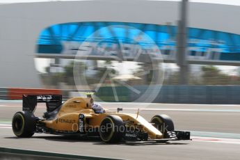 World © Octane Photographic Ltd. Renault Sport F1 Team RS16 – Jolyon Palmer. Friday 25th November 2016, F1 Abu Dhabi GP - Practice 1, Yas Marina circuit, Abu Dhabi. Digital Ref :