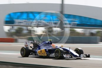 World © Octane Photographic Ltd. Sauber F1 Team C35 – Felipe Nasr. Friday 25th November 2016, F1 Abu Dhabi GP - Practice 1, Yas Marina circuit, Abu Dhabi. Digital Ref :