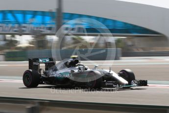 World © Octane Photographic Ltd. Mercedes AMG Petronas W07 Hybrid – Nico Rosberg. Friday 25th November 2016, F1 Abu Dhabi GP - Practice 1. Yas Marina circuit, Abu Dhabi. Digital Ref :