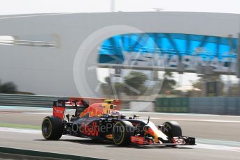 World © Octane Photographic Ltd. Red Bull Racing RB12 – Max Verstappen. Friday 25th November 2016, F1 Abu Dhabi GP - Practice 1, Yas Marina circuit, Abu Dhabi. Digital Ref :