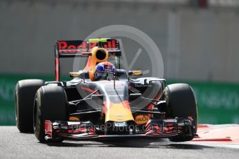 World © Octane Photographic Ltd. Red Bull Racing RB12 – Max Verstappen. Friday 25th November 2016, F1 Abu Dhabi GP - Practice 1, Yas Marina circuit, Abu Dhabi. Digital Ref : 1756LB1D7911