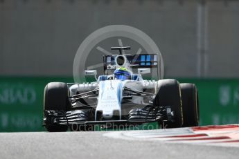 World © Octane Photographic Ltd. Williams Martini Racing, Williams Mercedes FW38 – Felipe Massa. Friday 25th November 2016, F1 Abu Dhabi GP - Practice 1, Yas Marina circuit, Abu Dhabi. Digital Ref : 1756LB1D7937