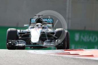 World © Octane Photographic Ltd. Mercedes AMG Petronas W07 Hybrid – Lewis Hamilton. Friday 25th November 2016, F1 Abu Dhabi GP - Practice 1. Yas Marina circuit, Abu Dhabi. Digital Ref : 1756LB1D8028