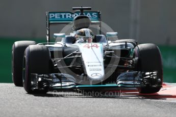 World © Octane Photographic Ltd. Mercedes AMG Petronas W07 Hybrid – Lewis Hamilton. Friday 25th November 2016, F1 Abu Dhabi GP - Practice 1. Yas Marina circuit, Abu Dhabi. Digital Ref : 1756LB1D8149
