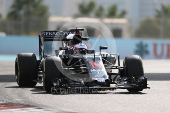 World © Octane Photographic Ltd. McLaren Honda MP4-31 – Fernando Alonso. Friday 25th November 2016, F1 Abu Dhabi GP - Practice 1, Yas Marina circuit, Abu Dhabi. Digital Ref : 1756LB1D8303