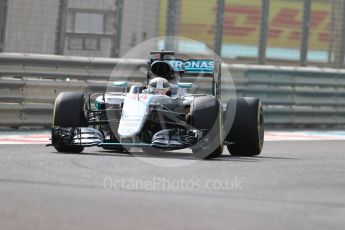 World © Octane Photographic Ltd. Mercedes AMG Petronas W07 Hybrid – Lewis Hamilton. Friday 25th November 2016, F1 Abu Dhabi GP - Practice 1. Yas Marina circuit, Abu Dhabi. Digital Ref : 1756LB1D8384