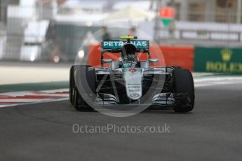 World © Octane Photographic Ltd. Mercedes AMG Petronas W07 Hybrid – Nico Rosberg. Friday 25th November 2016, F1 Abu Dhabi GP - Practice 1. Yas Marina circuit, Abu Dhabi. Digital Ref : 1756LB1D8489