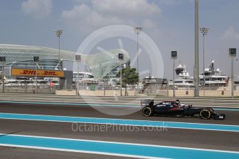 World © Octane Photographic Ltd. McLaren Honda MP4-31 – Fernando Alonso. Friday 25th November 2016, F1 Abu Dhabi GP - Practice 1, Yas Marina circuit, Abu Dhabi. Digital Ref : 1756LB2D7057
