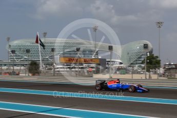 World © Octane Photographic Ltd. Manor Racing MRT05 - Pascal Wehrlein. Friday 25th November 2016, F1 Abu Dhabi GP - Practice 1, Yas Marina circuit, Abu Dhabi. Digital Ref : 1756LB2D7229