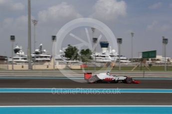 World © Octane Photographic Ltd. Haas F1 Team VF-16 – Romain Grosjean. Friday 25th November 2016, F1 Abu Dhabi GP - Practice 1, Yas Marina circuit, Abu Dhabi. Digital Ref : 1756LB2D7251