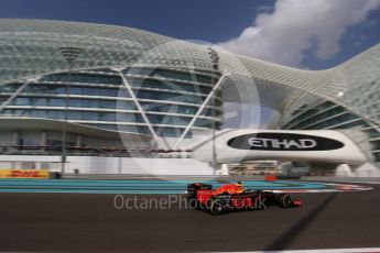 World © Octane Photographic Ltd. Red Bull Racing RB12 – Max Verstappen. Friday 25th November 2016, F1 Abu Dhabi GP - Practice 1, Yas Marina circuit, Abu Dhabi. Digital Ref : 1756LB2D7309