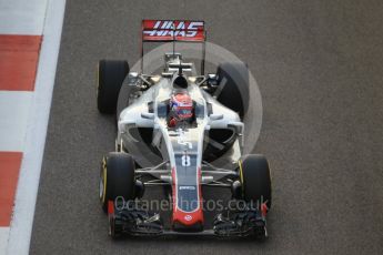 World © Octane Photographic Ltd. Haas F1 Team VF-16 – Romain Grosjean. Friday 25th November 2016, F1 Abu Dhabi GP - Practice 2, Yas Marina circuit, Abu Dhabi. Digital Ref :