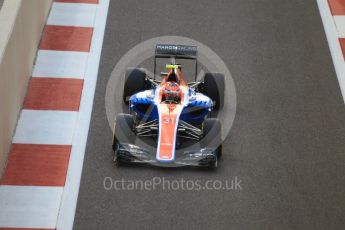 World © Octane Photographic Ltd. Manor Racing MRT05 – Esteban Ocon. Friday 25th November 2016, F1 Abu Dhabi GP - Practice 2, Yas Marina circuit, Abu Dhabi. Digital Ref :