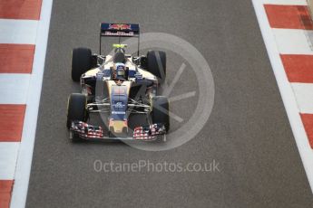 World © Octane Photographic Ltd. Scuderia Toro Rosso STR11 – Carlos Sainz. Friday 25th November 2016, F1 Abu Dhabi GP - Practice 2, Yas Marina circuit, Abu Dhabi. Digital Ref :