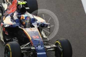 World © Octane Photographic Ltd. Scuderia Toro Rosso STR11 – Carlos Sainz. Friday 25th November 2016, F1 Abu Dhabi GP - Practice 2, Yas Marina circuit, Abu Dhabi. Digital Ref :