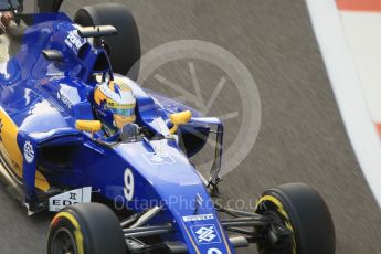 World © Octane Photographic Ltd. Sauber F1 Team C35 – Marcus Ericsson. Friday 25th November 2016, F1 Abu Dhabi GP - Practice 2, Yas Marina circuit, Abu Dhabi. Digital Ref :