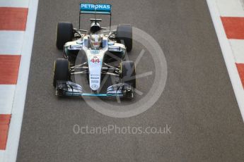 World © Octane Photographic Ltd. Mercedes AMG Petronas W07 Hybrid – Lewis Hamilton. Friday 25th November 2016, F1 Abu Dhabi GP - Practice 2. Yas Marina circuit, Abu Dhabi. Digital Ref :