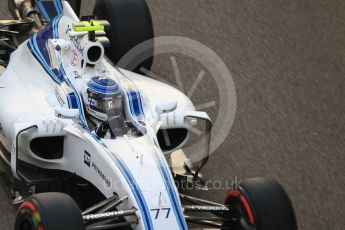 World © Octane Photographic Ltd. Williams Martini Racing, Williams Mercedes FW38 – Valtteri Bottas. Friday 25th November 2016, F1 Abu Dhabi GP - Practice 2, Yas Marina circuit, Abu Dhabi. Digital Ref :