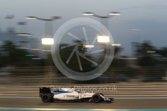 World © Octane Photographic Ltd. Williams Martini Racing, Williams Mercedes FW38 – Felipe Massa. Friday 25th November 2016, F1 Abu Dhabi GP - Practice 2, Yas Marina circuit, Abu Dhabi. Digital Ref :