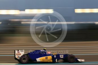 World © Octane Photographic Ltd. Sauber F1 Team C35 – Felipe Nasr. Friday 25th November 2016, F1 Abu Dhabi GP - Practice 2, Yas Marina circuit, Abu Dhabi. Digital Ref :