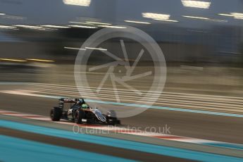 World © Octane Photographic Ltd. Sahara Force India VJM09 - Nico Hulkenberg. Friday 25th November 2016, F1 Abu Dhabi GP - Practice 2, Yas Marina circuit, Abu Dhabi. Digital Ref :