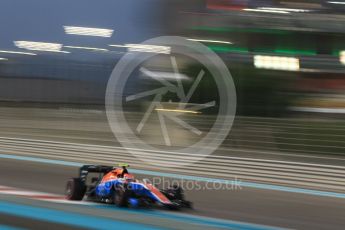 World © Octane Photographic Ltd. Manor Racing MRT05 – Esteban Ocon. Friday 25th November 2016, F1 Abu Dhabi GP - Practice 2, Yas Marina circuit, Abu Dhabi. Digital Ref :