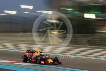 World © Octane Photographic Ltd. Red Bull Racing RB12 – Max Verstappen. Friday 25th November 2016, F1 Abu Dhabi GP - Practice 2, Yas Marina circuit, Abu Dhabi. Digital Ref :