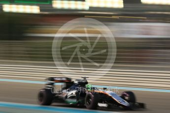 World © Octane Photographic Ltd. Sahara Force India VJM09 - Nico Hulkenberg. Friday 25th November 2016, F1 Abu Dhabi GP - Practice 2, Yas Marina circuit, Abu Dhabi. Digital Ref :