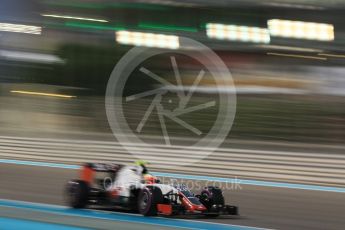 World © Octane Photographic Ltd. Haas F1 Team VF-16 - Esteban Gutierrez. Friday 25th November 2016, F1 Abu Dhabi GP - Practice 2, Yas Marina circuit, Abu Dhabi. Digital Ref :