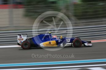 World © Octane Photographic Ltd. Sauber F1 Team C35 – Felipe Nasr. Friday 25th November 2016, F1 Abu Dhabi GP - Practice 2, Yas Marina circuit, Abu Dhabi. Digital Ref :