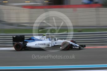 World © Octane Photographic Ltd. Williams Martini Racing, Williams Mercedes FW38 – Valtteri Bottas. Friday 25th November 2016, F1 Abu Dhabi GP - Practice 2, Yas Marina circuit, Abu Dhabi. Digital Ref :