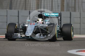 World © Octane Photographic Ltd. Mercedes AMG Petronas W07 Hybrid – Lewis Hamilton. Friday 25th November 2016, F1 Abu Dhabi GP - Practice 2. Yas Marina circuit, Abu Dhabi. Digital Ref :