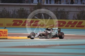 World © Octane Photographic Ltd. Mercedes AMG Petronas W07 Hybrid – Nico Rosberg. Friday 25th November 2016, F1 Abu Dhabi GP - Practice 2. Yas Marina circuit, Abu Dhabi. Digital Ref :