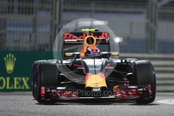 World © Octane Photographic Ltd. Red Bull Racing RB12 – Max Verstappen. Friday 25th November 2016, F1 Abu Dhabi GP - Practice 2, Yas Marina circuit, Abu Dhabi. Digital Ref :