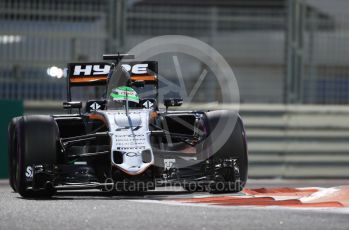 World © Octane Photographic Ltd. Sahara Force India VJM09 - Nico Hulkenberg. Friday 25th November 2016, F1 Abu Dhabi GP - Practice 2, Yas Marina circuit, Abu Dhabi. Digital Ref :