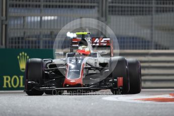World © Octane Photographic Ltd. Haas F1 Team VF-16 - Esteban Gutierrez. Friday 25th November 2016, F1 Abu Dhabi GP - Practice 2, Yas Marina circuit, Abu Dhabi. Digital Ref :