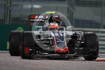 World © Octane Photographic Ltd. Haas F1 Team VF-16 - Esteban Gutierrez. Friday 25th November 2016, F1 Abu Dhabi GP - Practice 2, Yas Marina circuit, Abu Dhabi. Digital Ref :