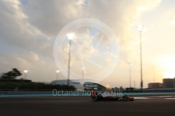 World © Octane Photographic Ltd. Haas F1 Team VF-16 – Romain Grosjean. Friday 25th November 2016, F1 Abu Dhabi GP - Practice 2, Yas Marina circuit, Abu Dhabi. Digital Ref :