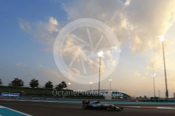 World © Octane Photographic Ltd. Mercedes AMG Petronas W07 Hybrid – Lewis Hamilton. Friday 25th November 2016, F1 Abu Dhabi GP - Practice 2. Yas Marina circuit, Abu Dhabi. Digital Ref :