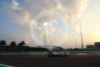 World © Octane Photographic Ltd. Haas F1 Team VF-16 – Romain Grosjean. Friday 25th November 2016, F1 Abu Dhabi GP - Practice 2, Yas Marina circuit, Abu Dhabi. Digital Ref :