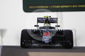 World © Octane Photographic Ltd. McLaren Honda MP4-31 – Jenson Button. Saturday 26th November 2016, F1 Abu Dhabi GP - Practice 3, Yas Marina circuit, Abu Dhabi. Digital Ref :