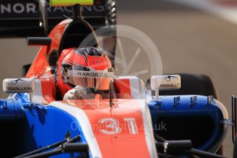 World © Octane Photographic Ltd. Manor Racing MRT05 – Esteban Ocon. Saturday 26th November 2016, F1 Abu Dhabi GP - Practice 3, Yas Marina circuit, Abu Dhabi. Digital Ref :