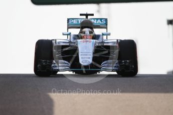 World © Octane Photographic Ltd. Mercedes AMG Petronas W07 Hybrid – Lewis Hamilton. Saturday 26th November 2016, F1 Abu Dhabi GP - Practice 3. Yas Marina circuit, Abu Dhabi. Digital Ref :