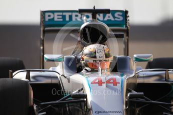 World © Octane Photographic Ltd. Mercedes AMG Petronas W07 Hybrid – Lewis Hamilton. Saturday 26th November 2016, F1 Abu Dhabi GP - Practice 3. Yas Marina circuit, Abu Dhabi. Digital Ref :