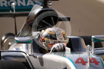 World © Octane Photographic Ltd. Mercedes AMG Petronas W07 Hybrid – Lewis Hamilton. Saturday 26th November 2016, F1 Abu Dhabi GP - Practice 3. Yas Marina circuit, Abu Dhabi. Digital Ref :