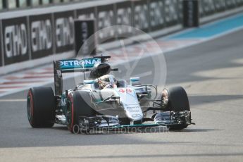 World © Octane Photographic Ltd. Mercedes AMG Petronas W07 Hybrid – Lewis Hamilton. Saturday 26th November 2016, F1 Abu Dhabi GP - Practice 3. Yas Marina circuit, Abu Dhabi. Digital Ref :